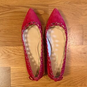 Ivanka Trump Red Flats with Cutout Design